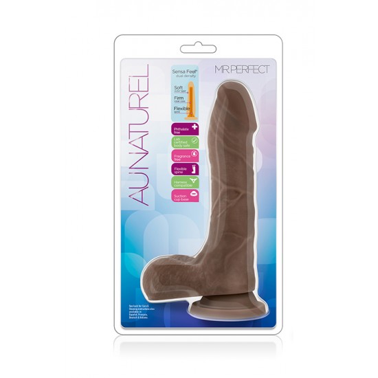 Dildo Realista MrPerfect Au Naturel 17cm Chocolate