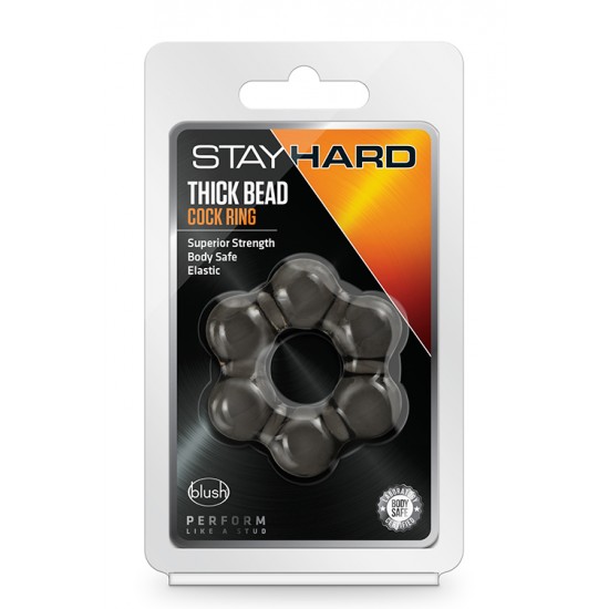 Anel peniano STAY HARD THICK BEAD Preto