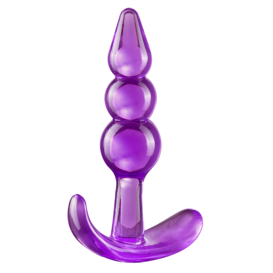 B YOURS TRIPLE BEAD ANAL PLUG PURPLE