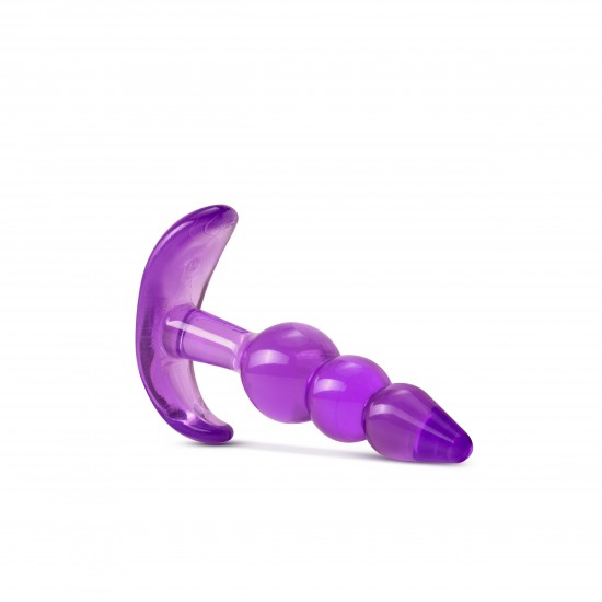 B YOURS TRIPLE BEAD ANAL PLUG PURPLE