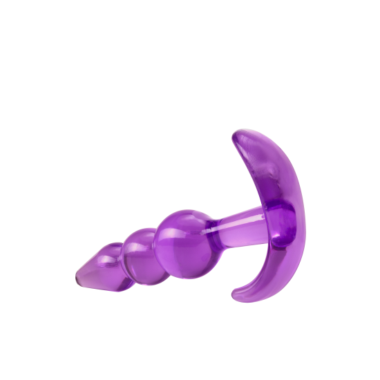 B YOURS TRIPLE BEAD ANAL PLUG PURPLE