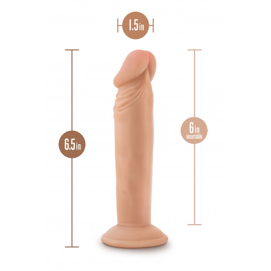 DR. SKIN PLUS 6 INCH POSABLE DILDO VANILLA