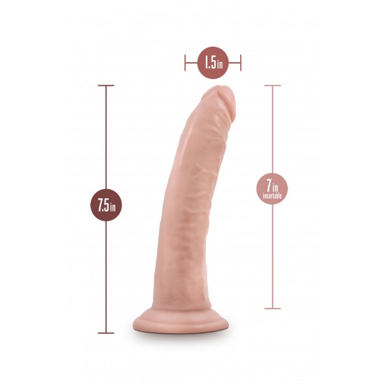 DR. SKIN PLUS 7 INCH POSABLE DILDO VANILLA