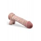 DR. SKIN PLUS 9 POLEGADAS POSABLE DILDO COM BOLAS BAUNILHA