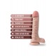 DR. SKIN PLUS 9 POLEGADAS POSABLE DILDO COM BOLAS BAUNILHA