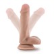 DR. SKIN PLUS POSABLE DILDO WITH BALLS VANILLA