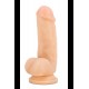 DR. SKIN PLUS 7 INCH GIRTHY POSABLE DILDO WITH BALLS VANILLA