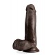 DR. SKIN PLUS 7 INCH GIRTHY POSABLE DILDO WITH BALLS 