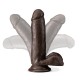 DR. SKIN PLUS 7 INCH GIRTHY POSABLE DILDO WITH BALLS 