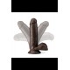 DR. SKIN PLUS 7 INCH GIRTHY POSABLE DILDO WITH BALLS 