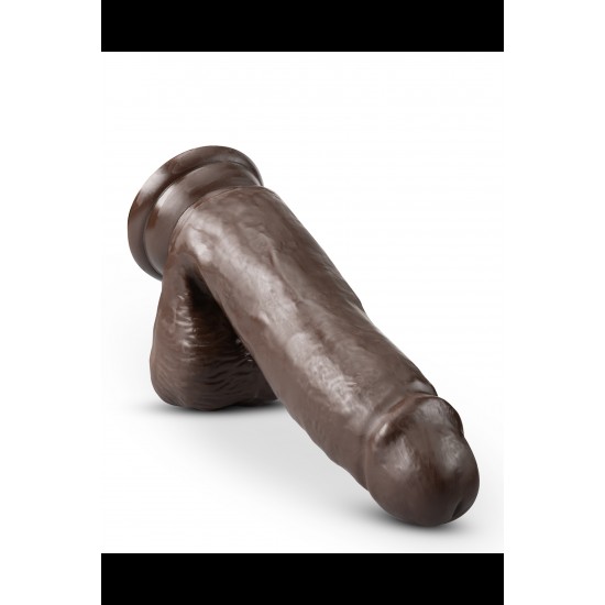 DR. SKIN PLUS 7 INCH GIRTHY POSABLE DILDO WITH BALLS 