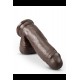 DR. SKIN PLUS 7 INCH GIRTHY POSABLE DILDO WITH BALLS 