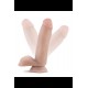 DR. SKIN PLUS 7 INCH POSABLE DILDO WITH BALLS VANILLA