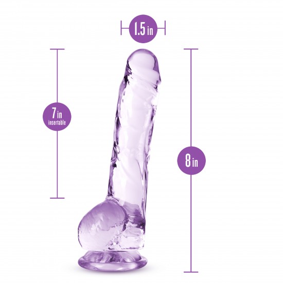 NATURALLY YOURS  8 CRYSTALLINE DILDO AMETHYST