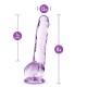 NATURALLY YOURS  8 CRYSTALLINE DILDO AMETHYST