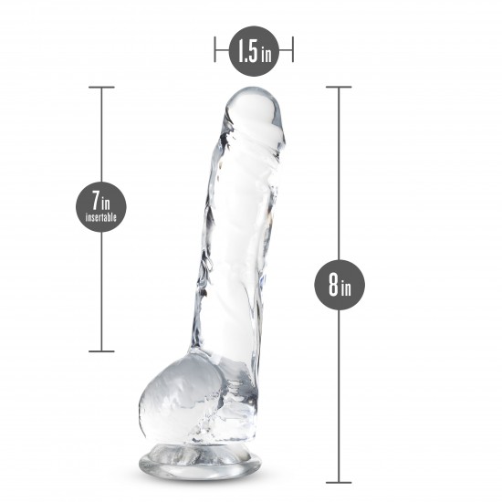 NATURALLY YOURS  8 CRYSTALLINE DILDO  DIAMOND