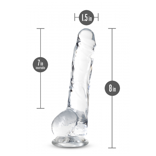 NATURALLY YOURS  8 CRYSTALLINE DILDO  DIAMOND