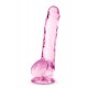 NATURALLY YOURS  8 CRYSTALLINE DILDO  ROSE