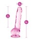 NATURALLY YOURS  8 CRYSTALLINE DILDO  ROSE