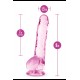 NATURALLY YOURS  8 CRYSTALLINE DILDO  ROSE