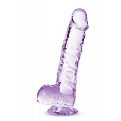 NATURALLY YOURS  6 CRYSTALLINE DILDO  AMETHYST