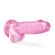 NATURALLY YOURS  7 CRYSTALLINE DILDO  ROSE