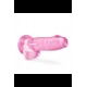 NATURALLY YOURS  7 CRYSTALLINE DILDO  ROSE