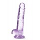 NATURALLY YOURS  7 CRYSTALLINE DILDO  AMETHYST