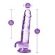 NATURALLY YOURS  7 CRYSTALLINE DILDO  AMETHYST