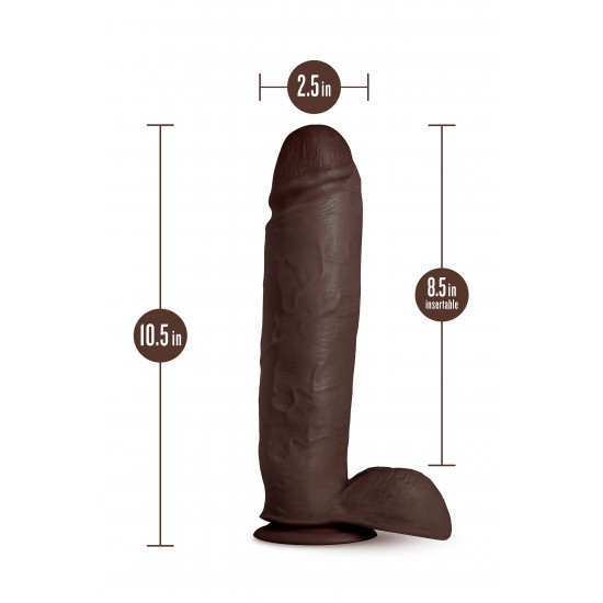 AU NATUREL HUGE 10 DILDO CHOCOLATE