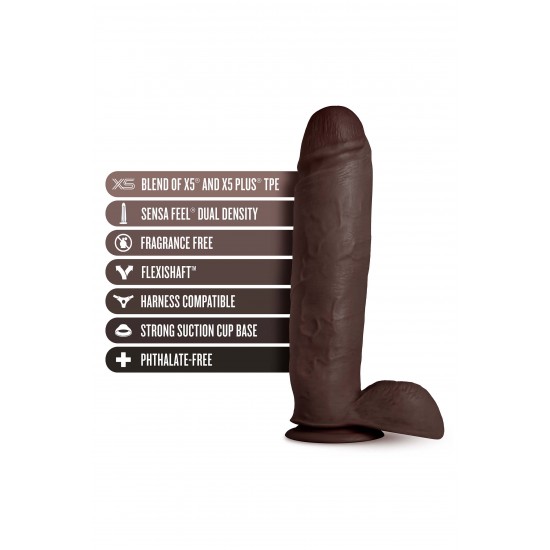 AU NATUREL HUGE 10 DILDO CHOCOLATE