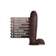 AU NATUREL HUGE 10 DILDO CHOCOLATE