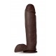 AU NATUREL HUGE 10 DILDO CHOCOLATE