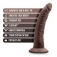 AU NATUREL JACK 7 INCH DILDO CHOCOLATE