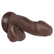 AU NATUREL TROY 6 INCH DILDO CHOCOLATE