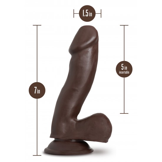 AU NATUREL TROY 6 INCH DILDO CHOCOLATE