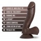 AU NATUREL TROY 6 INCH DILDO CHOCOLATE