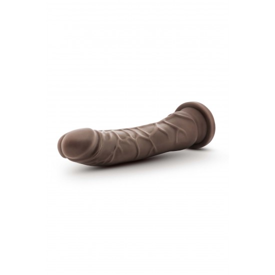 DR. SKIN PLUS 9 INCH POSABLE DILDO CHOCOLATE