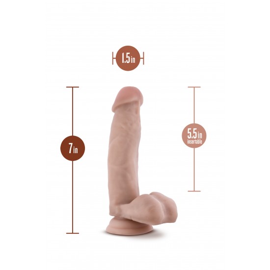 DR. SKIN DR. MARK 7 INCH DILDO WITH BALLS BEIGE