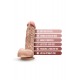 DR. SKIN MR. D 8.5 INCH DILDO WITH BALLS BEIGE