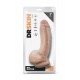 DR. SKIN MR. MAYOR 9 INCH DILDO WITH BALLS BEIGE