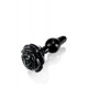 Plug Anal Vidro Icicles No77 6cm Preto