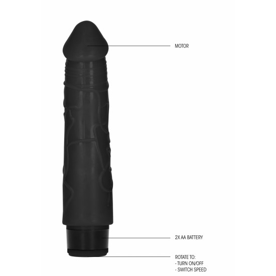 Vibrador Realista Multivelocidades Thick GC 17.5cm Preto