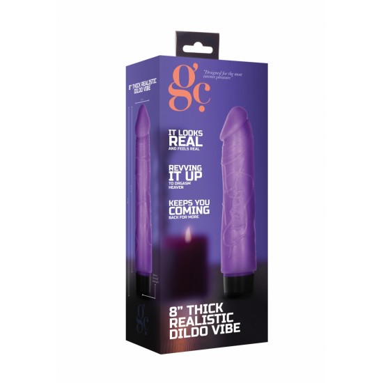 Vibrador Realista Multivelocidades Thick GC 17.5cm Roxo