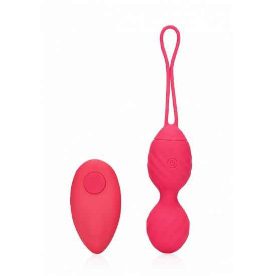  Vibrating Egg with Remote  Control - Strawberry Red