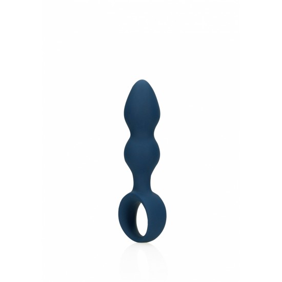  Teardrop Shaped Anal Plug - Medium - Baltic Blue
