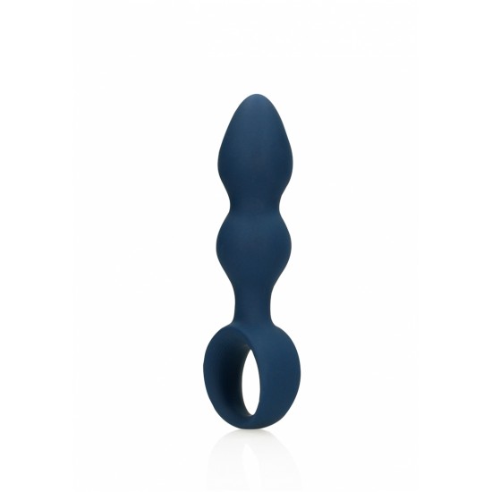  Teardrop Shaped Anal Plug - Large - Baltic Blue
