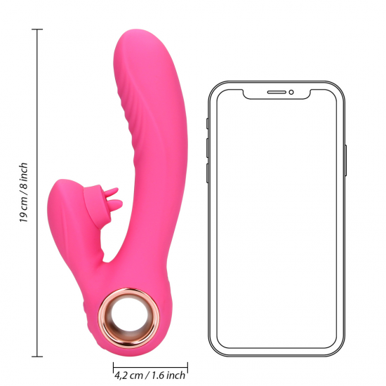 Vibrador Rabbit  Aquecimento Tongue Flickering