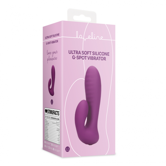 Ultra Soft Silicone G-Spot Vibrator - Loveline - Roxo