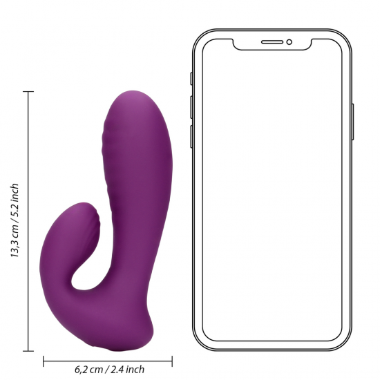 Ultra Soft Silicone G-Spot Vibrator - Loveline - Roxo